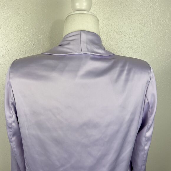 Naked Wardrobe Blazer Jacket Women Extra Small Lavender Satin Open Front Career - Picture 12 of 14